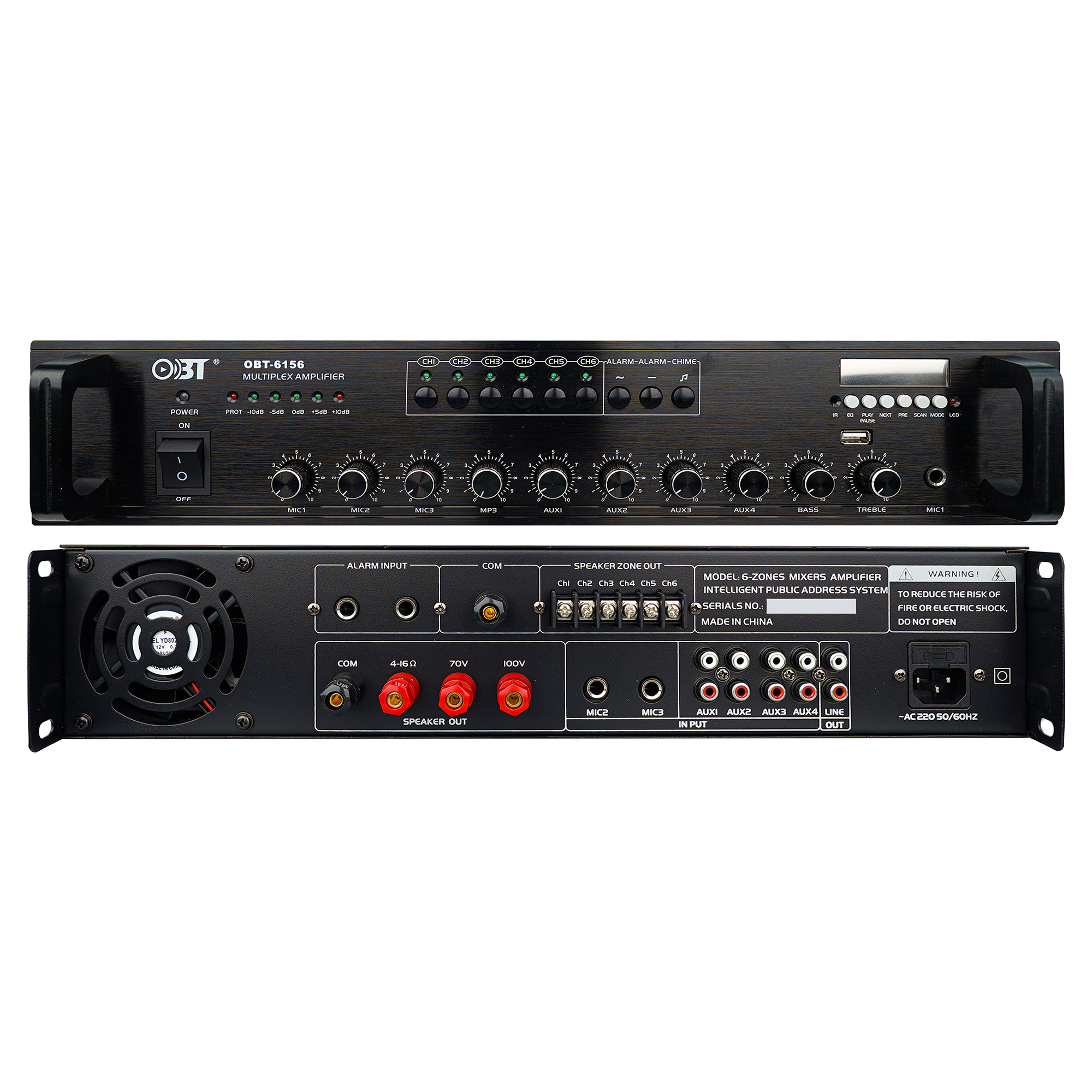 六分區定壓功放機 OBT-6156_BT