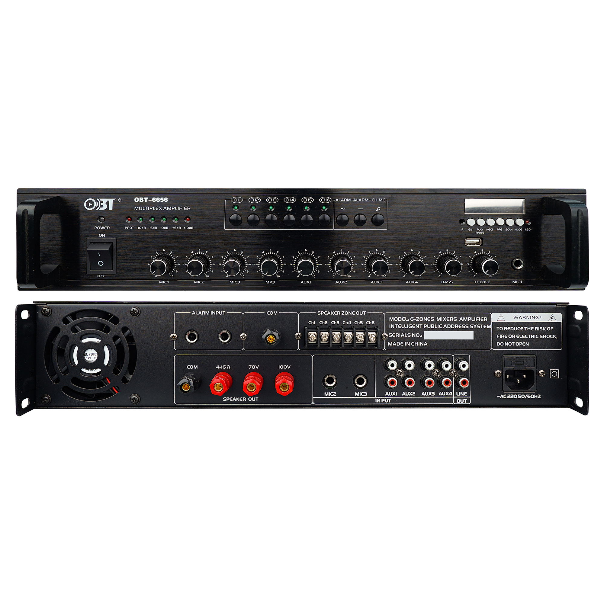 六分區定壓功放機 OBT-6656_BT