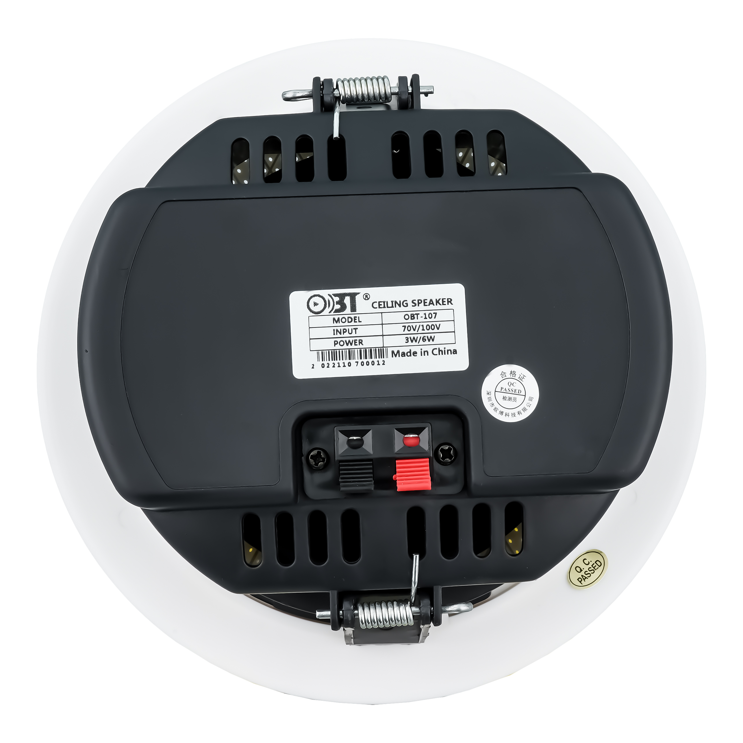 高品質(zhì)天花喇叭 OBT-107(優(yōu)質(zhì)塑膠高后蓋)