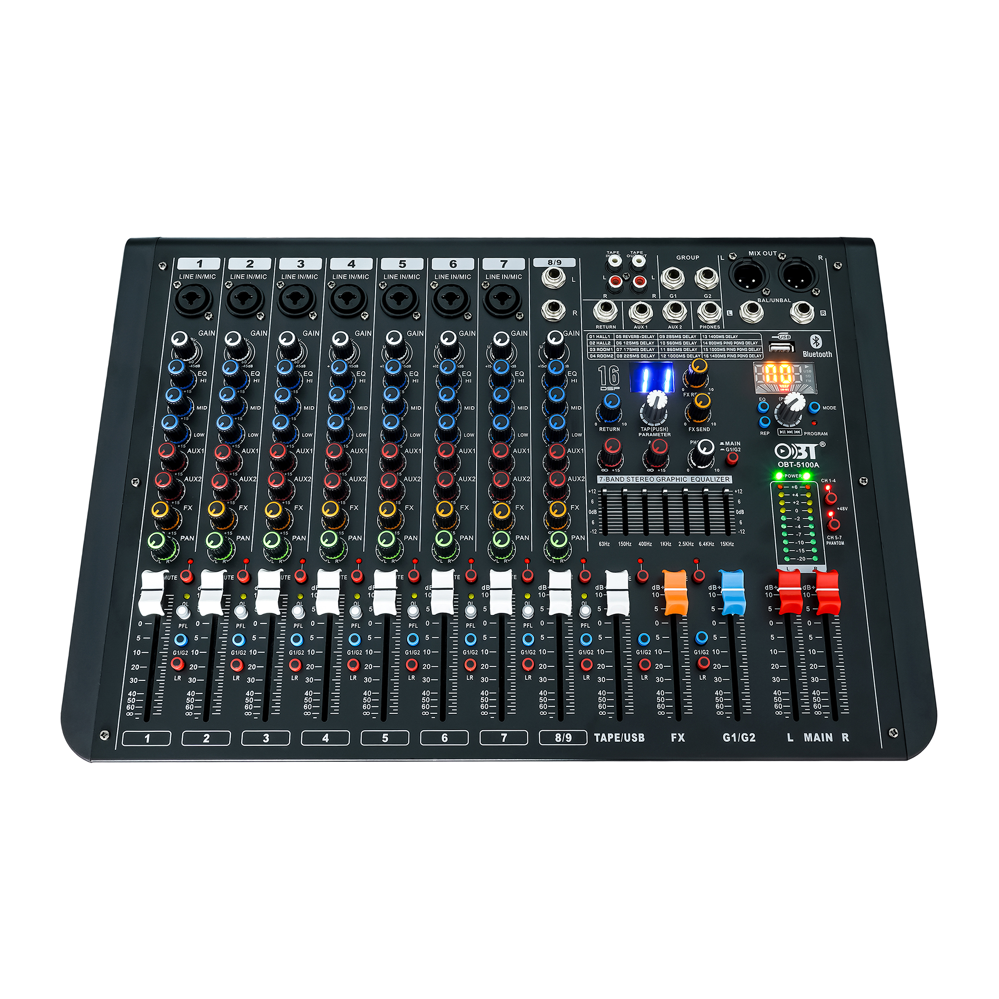 八路專業調音臺 OBT-5100A