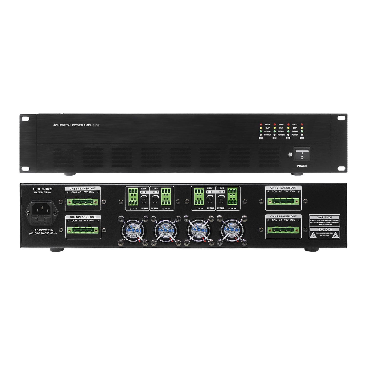 4通道純后級功放 OBT-7448